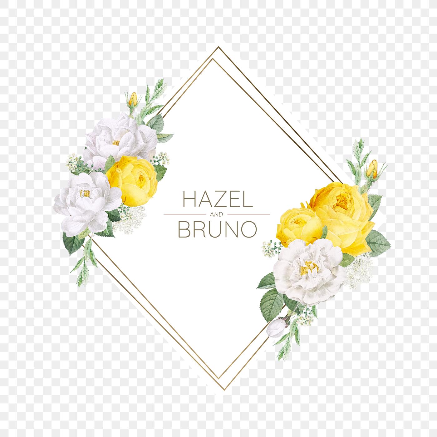 Floral design wedding invitation Floral wedding invitation mockup transparent png