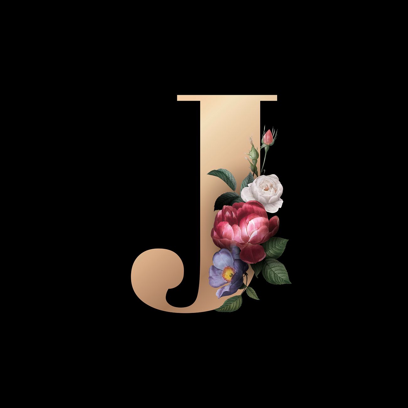 Download Floral letter J font | Free illustration - 583139