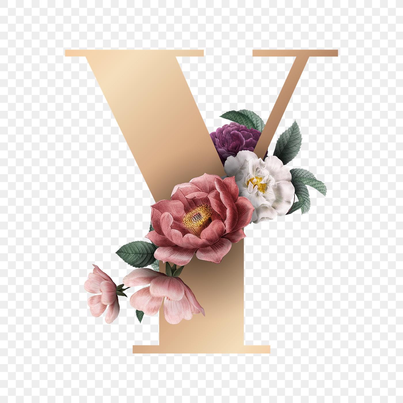 Floral Seeds Letter Y Floral Letter Y Font Free Transparent Png 583210