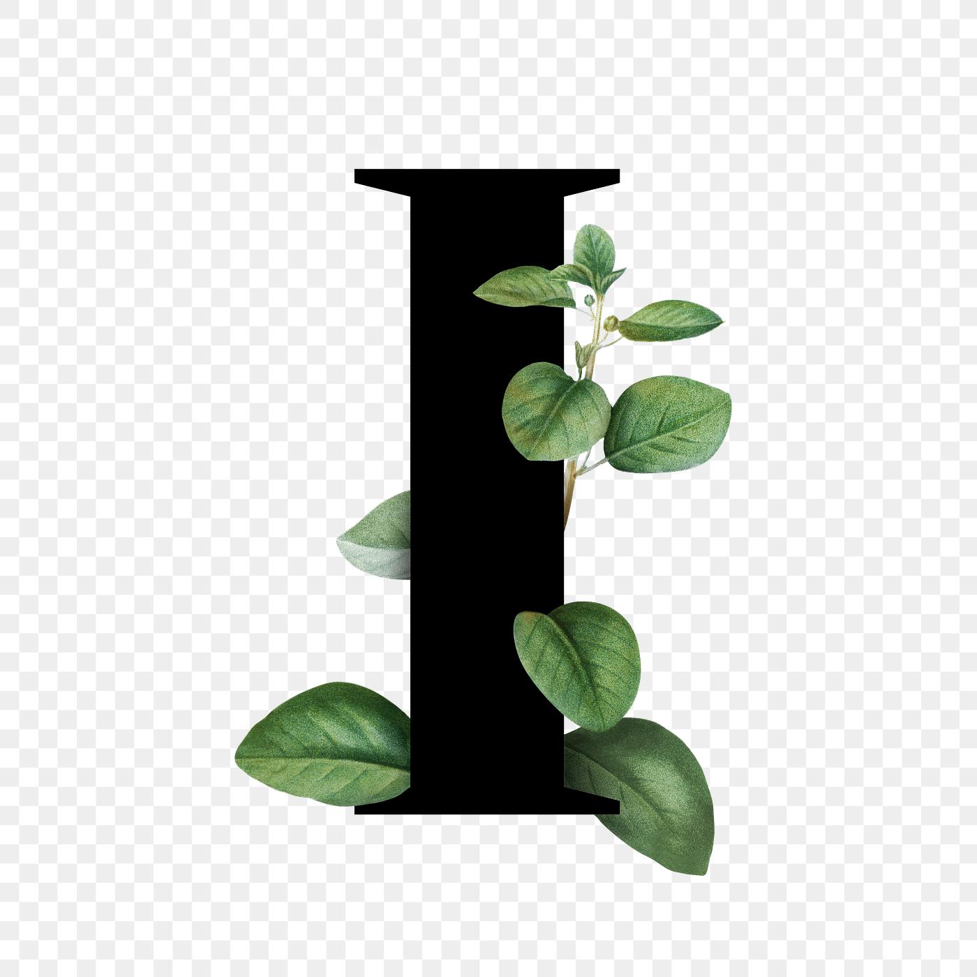 Botanical font letter I | Royalty free transparent png Botanical font letter I | Royalty free transparent png