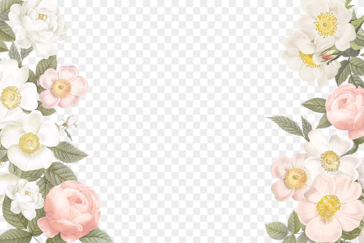 Feminine flowers border Royalty free transparent png Feminine flowers border Royalty free transparent png