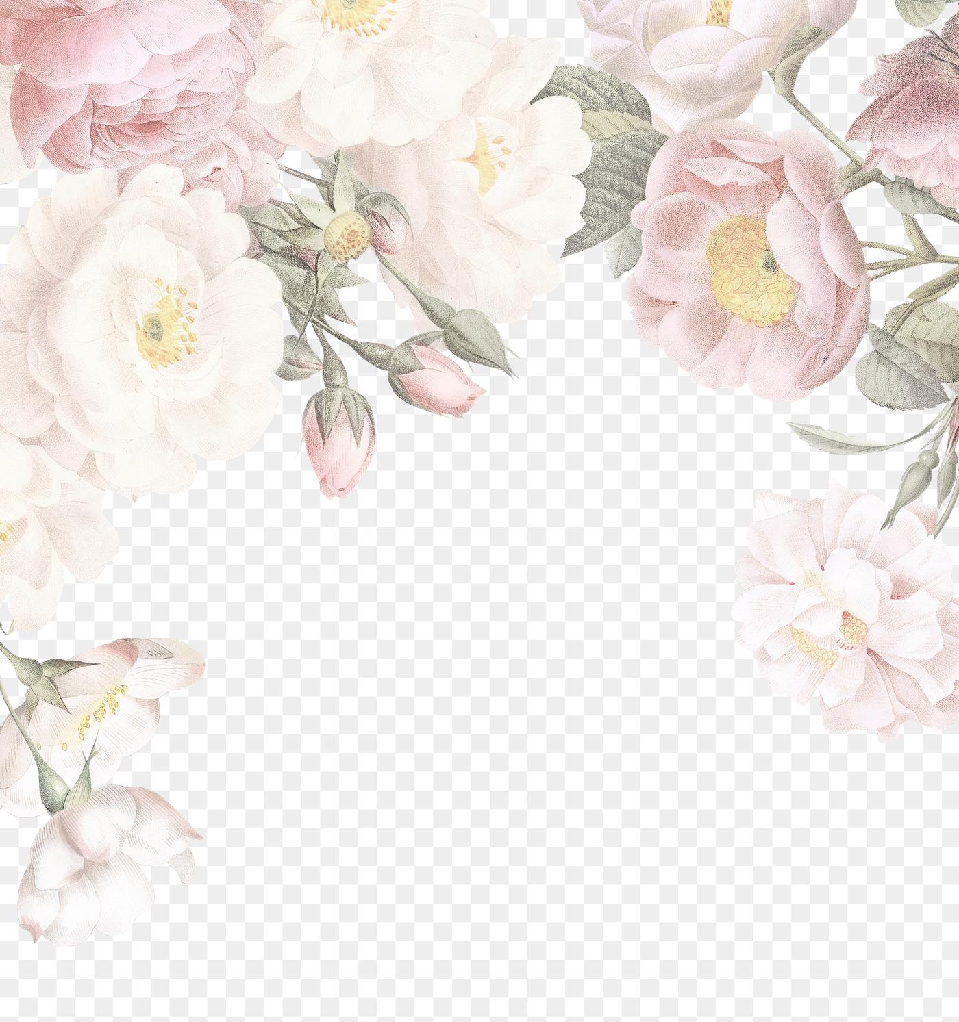 Feminine flowers border Royalty free transparent png Feminine flowers border Royalty free transparent png