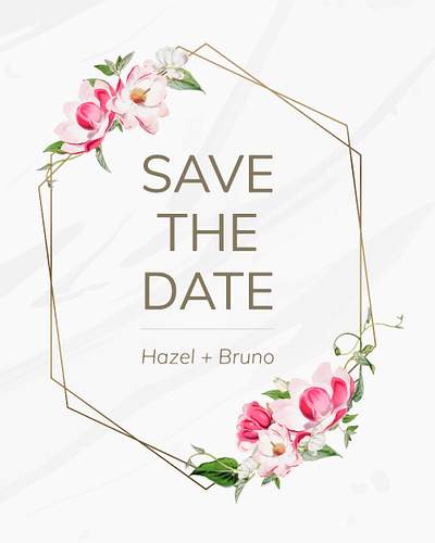 Download Save the date wedding invitation mockup vector | Free vector - 518754
