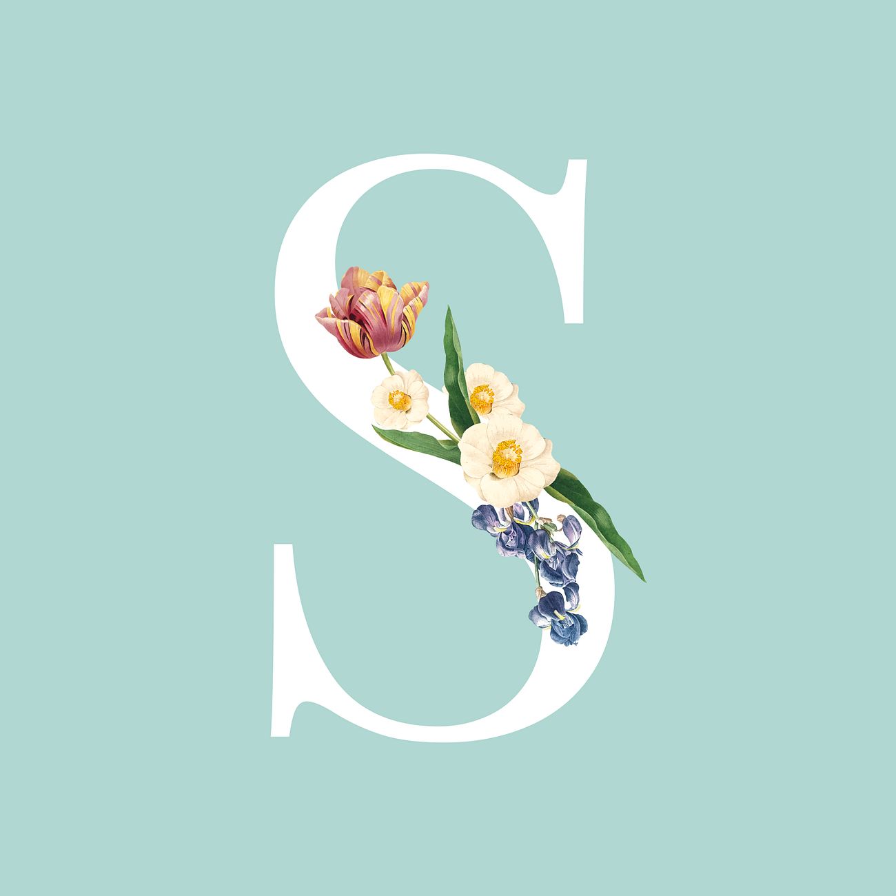 Floral Letter S Images | Free Vectors, PNGs, Mockups & Backgrounds