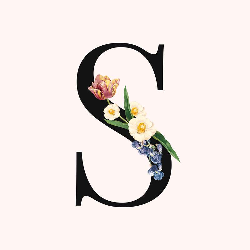 Floral Letter S Images | Free Photos, PNG Stickers, Wallpapers