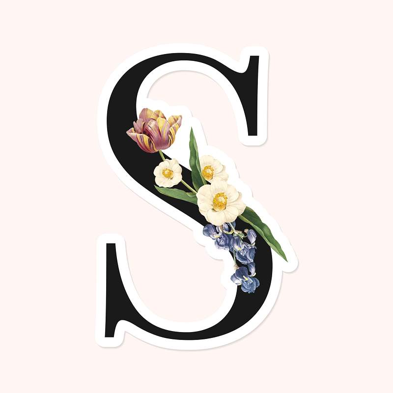 Floral Letter S Images | Free Photos, PNG Stickers, Wallpapers
