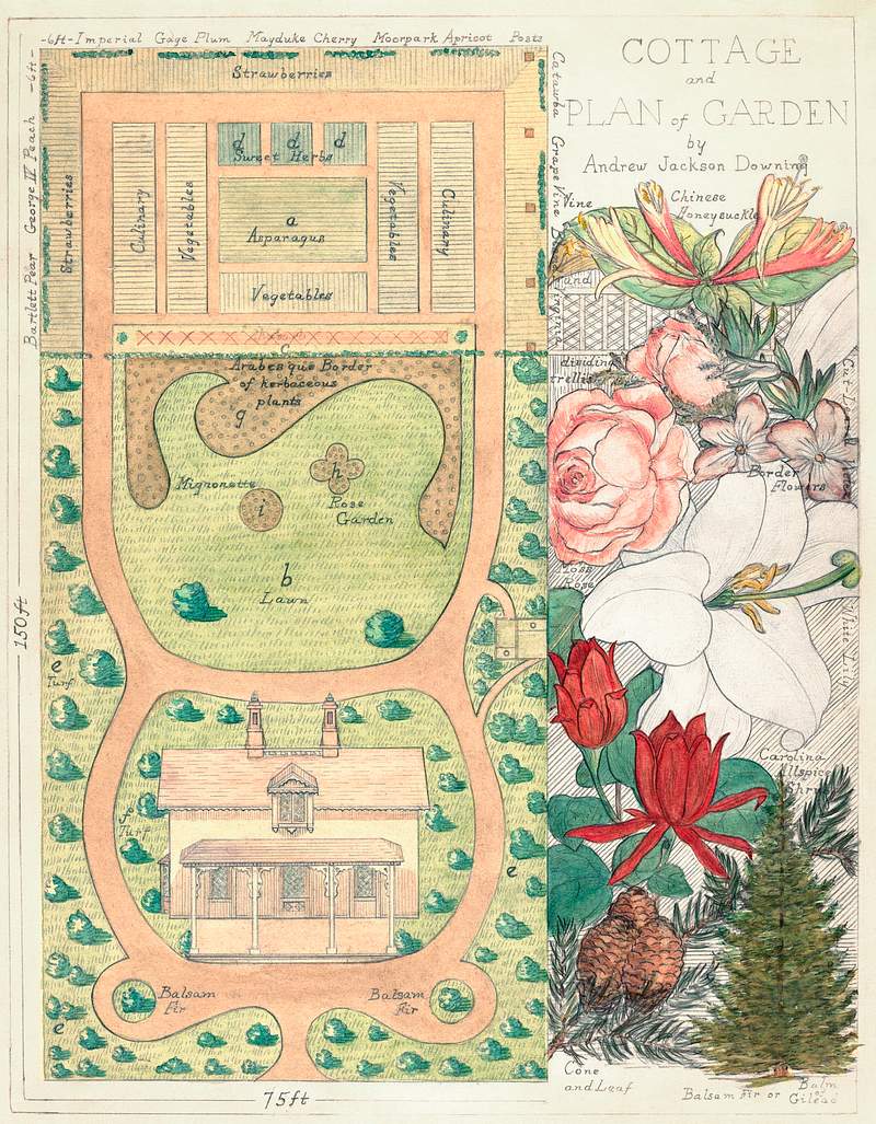 Ground Plan for Cottage (1936) by Virginia Richards. Original from The National Gallery of Art. Digitally enhanced by…