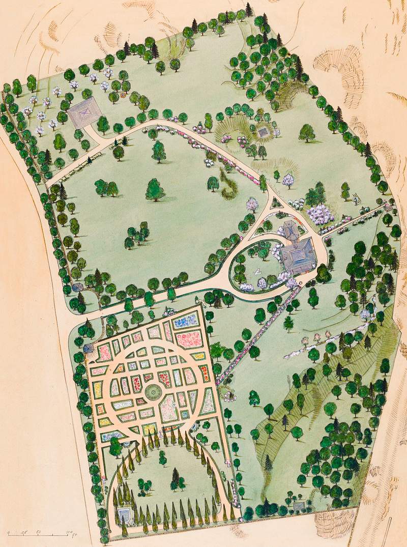 Jumel Estate (1936) by Virginia Richards. Original from The National Gallery of Art. Digitally enhanced by rawpixel.
