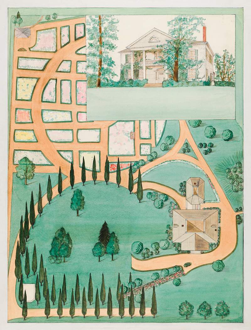Jumel Mansion (1936) by Virginia Richards. Original from The National Gallery of Art. Digitally enhanced by rawpixel.