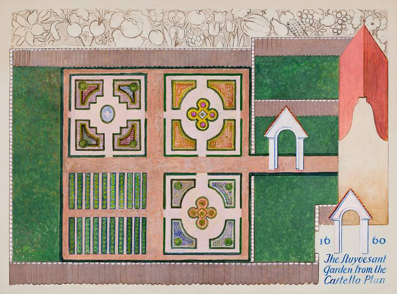 Peter Stuyvesant Garden (1936) by George Stonehill. Original from The National Gallery of Art. Digitally enhanced by…