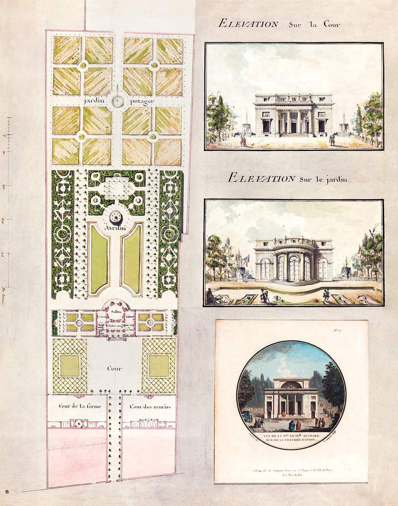 Project for the House and Gardens of Mlle. Guimard (1768–1770) by Jean Testard & Charles-Philippe Campion de Tersan.…