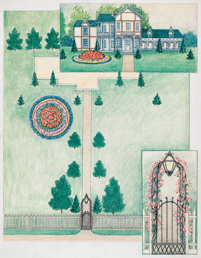 Wood Residence (1936) by Tabea Hosier. Original from The National Gallery of Art. Digitally enhanced by rawpixel.