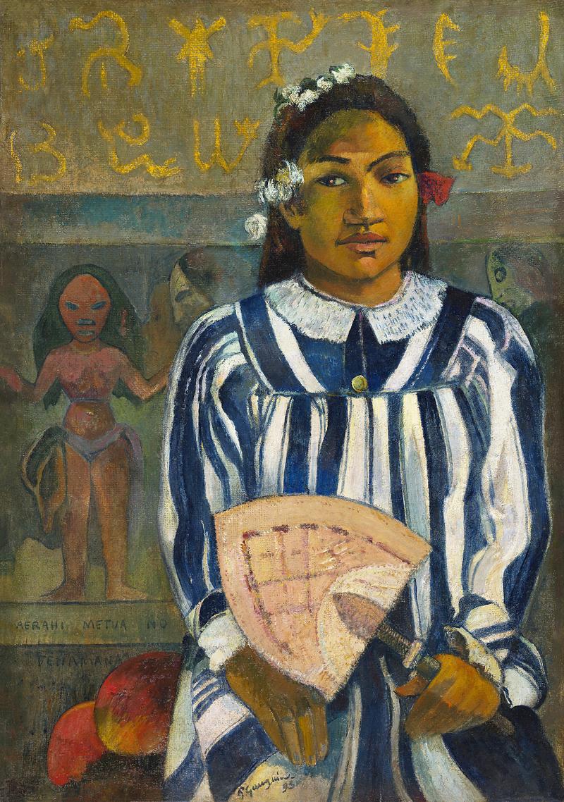 The Ancestors of Tehamana painting by Gauguin Tehamana Has Many Parents or The Ancestors of Tehamana (Merahi metua no Tehamana) (1893) by Paul Gauguin. Original from The…