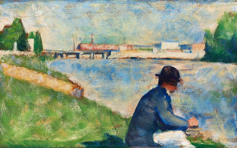 Study for "Bathers at Asnières" (ca. 1883–1884) by Georges Seurat. Original from The Cleveland Museum of Art.…