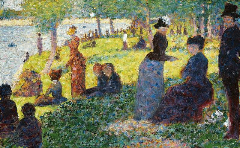 Oil Sketch for “La Grande Jatte” (1884) by Georges Seurat. Original from The Art Institute of Chicago. Digitally…