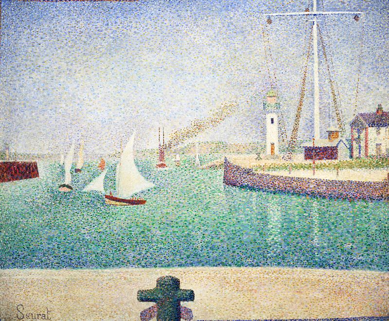 Entrance of The Port of Honfleur Entrance of The Port of Honfleur (Entrée du port d'Honfleur) (1886) by Georges Seurat. Original from Barnes…
