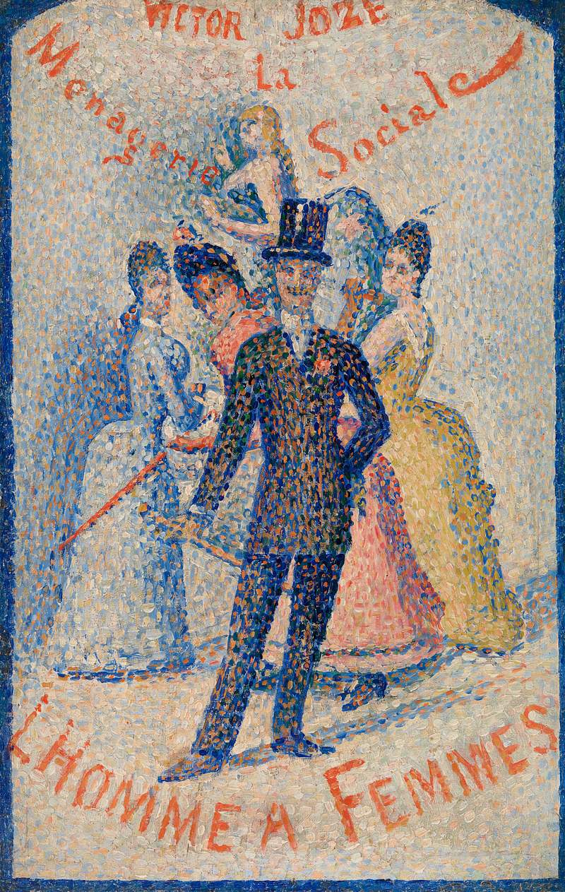 The Ladies' Man (L'Homme à femmes) (1890) by Georges Seurat. Original from Barnes Foundation. Digitally enhanced by…