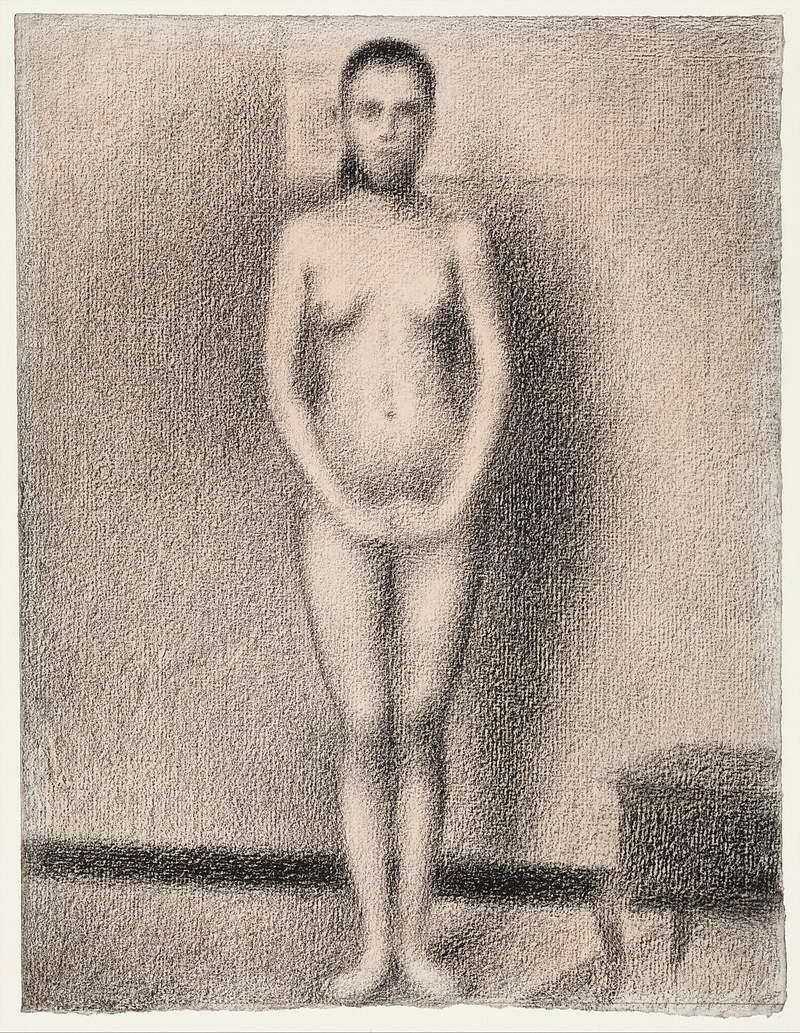 Study for Poseuses (ca. 1886–1887) by by Georges Seurat. Original from The MET Museum. Digitally enhanced by rawpixel.