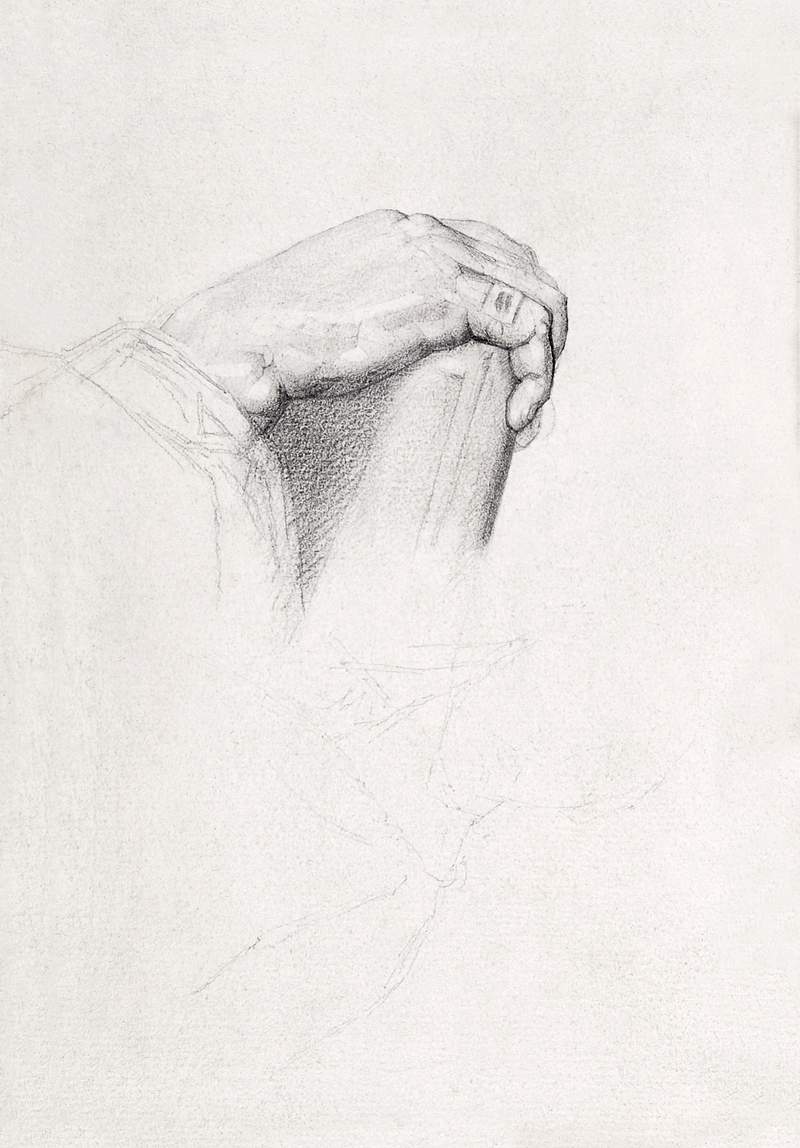 The Hand of Poussin, After Ingres (ca. 1875–1877) by Georges Seurat. Original from The MET Museum. Digitally enhanced…