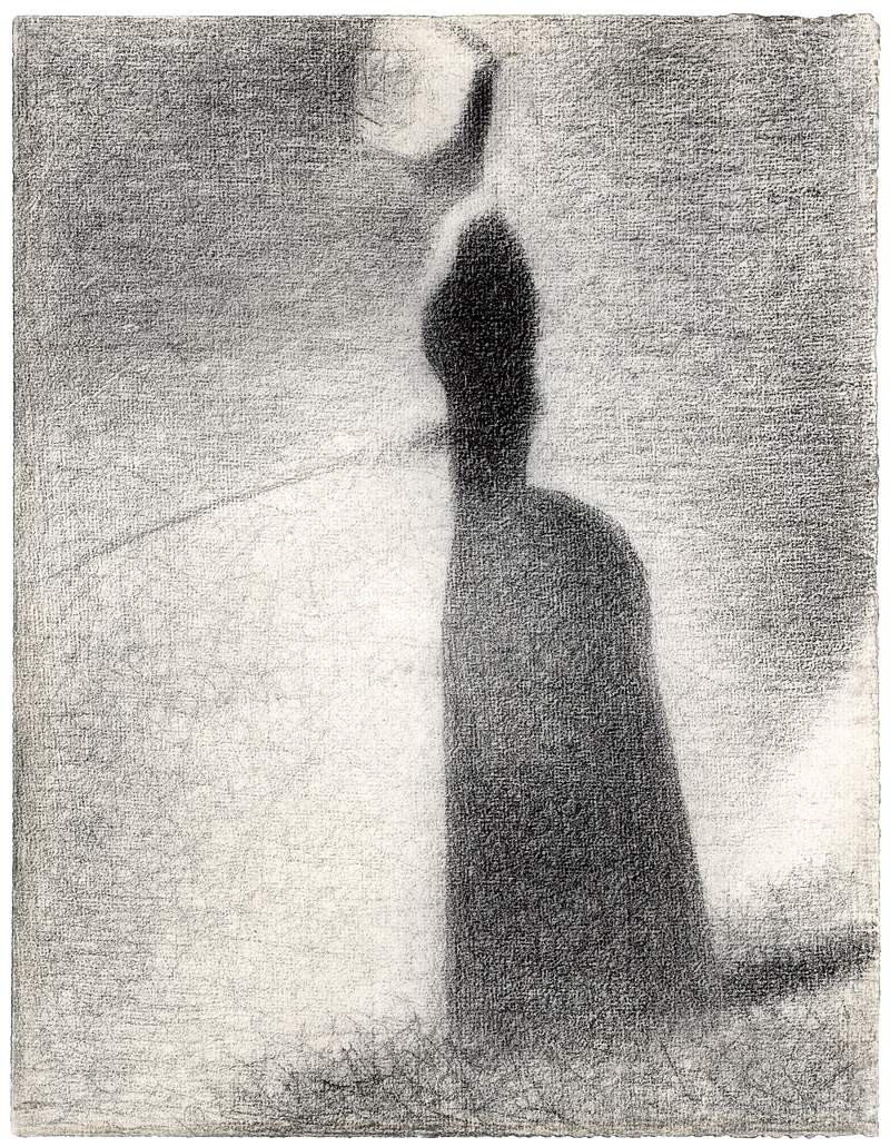 A Woman Fishing (1884) by Georges Seurat. Original from The MET Museum. Digitally enhanced by rawpixel.
