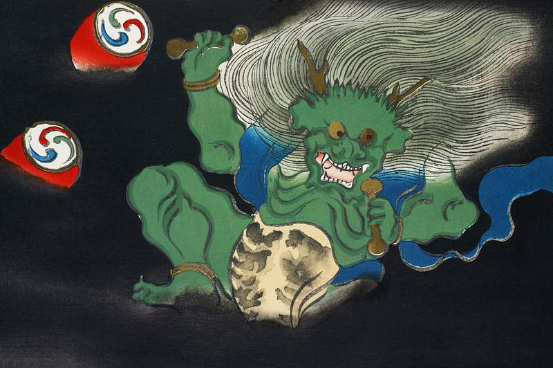 Demon from Momoyogusa–Flowers of a Hundred Generations (ca. 1909–1910) by Kamisaka Sekka. Original from the The…