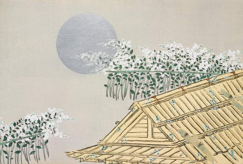 House from Momoyogusa–Flowers of a Hundred Generations (1909) by Kamisaka Sekka. Original from the The New York Public…