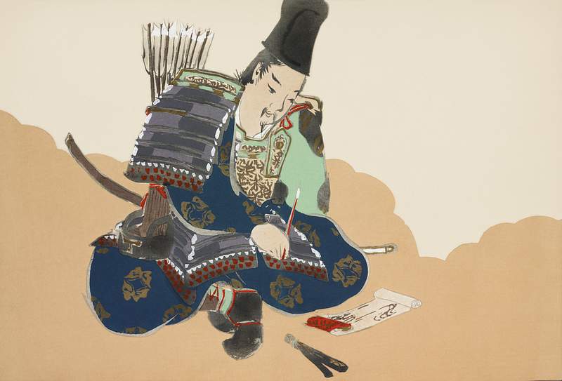 Samurai from Momoyogusa–Flowers of a Hundred Generations (1909) by Kamisaka Sekka. Original from the The New York…