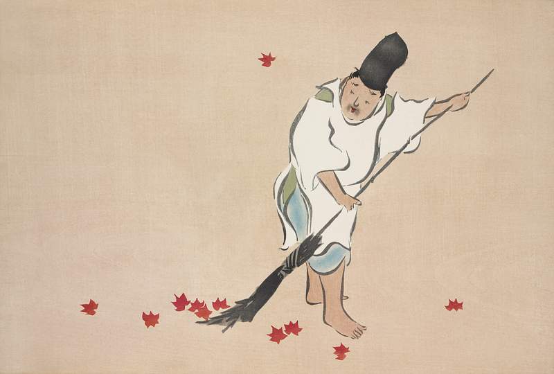 Raking from Momoyogusa–Flowers of a Hundred Generations (1909) by Kamisaka Sekka. Original from the The New York Public…