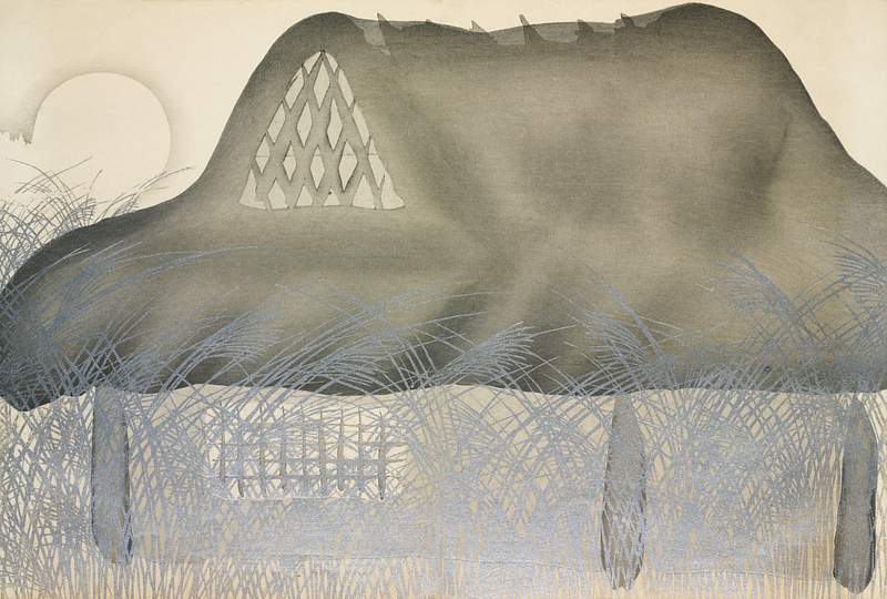 House from Momoyogusa–Flowers of a Hundred Generations (1909) by Kamisaka Sekka. Original from the The New York Public…