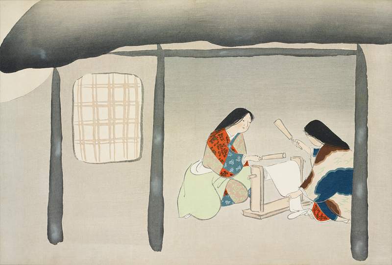 Kinuta from Momoyogusa–Flowers of a Hundred Generations (1909) by Kamisaka Sekka. Original from the The New York Public…