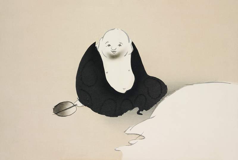 Old man from Momoyogusa–Flowers of a Hundred Generations (1909) by Kamisaka Sekka. Original from the The New York…