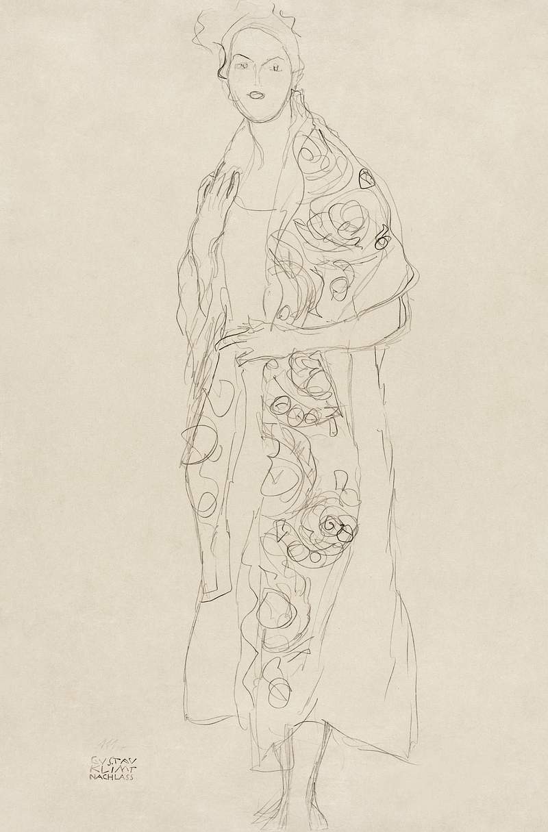 Portrait of a Woman (ca. 1910) by Gustav Klimt. Original from The National Gallery of Art. Digitally enhanced by rawpixel.