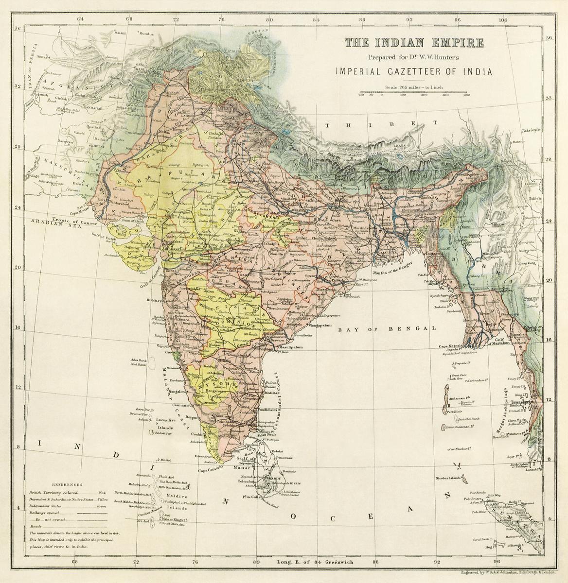 The Imperial Gazetteer of India | Free public domain illustration Second Edition of The Imperial Gazetteer of India (1885) by William Wilson Hunter. Original from British Library. Digitally…