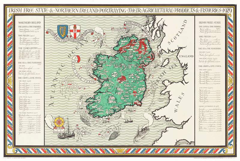 Poster "Irish Free State & Northern Ireland" (1929) by MacDonald Gil. Original from Museum of New Zealand. Digitally…