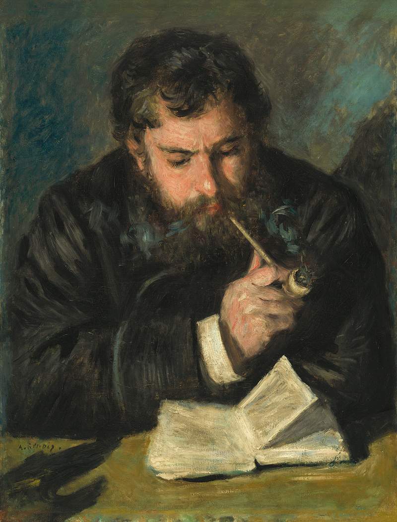 Monet portrait painting of Auguste Renoir | Free public domain illustration Claude Monet (1872) by Pierre-Auguste Renoir. Original from the National Gallery of Art. Digitally enhanced by rawpixel.