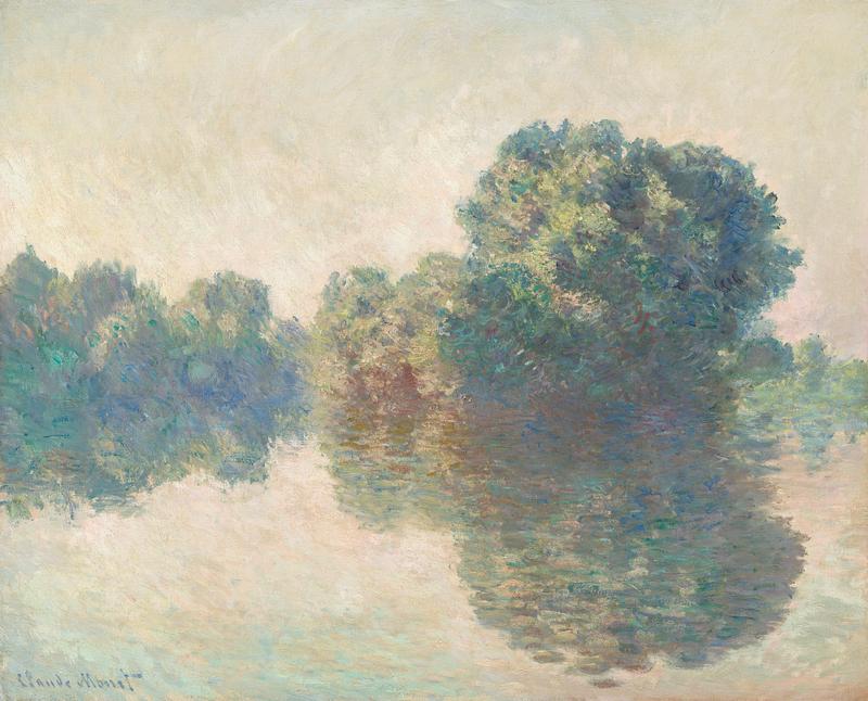 Monet river Seine painting The Seine at Giverny (1897) by Claude Monet. Original from the National Gallery of Art. Digitally enhanced by rawpixel.