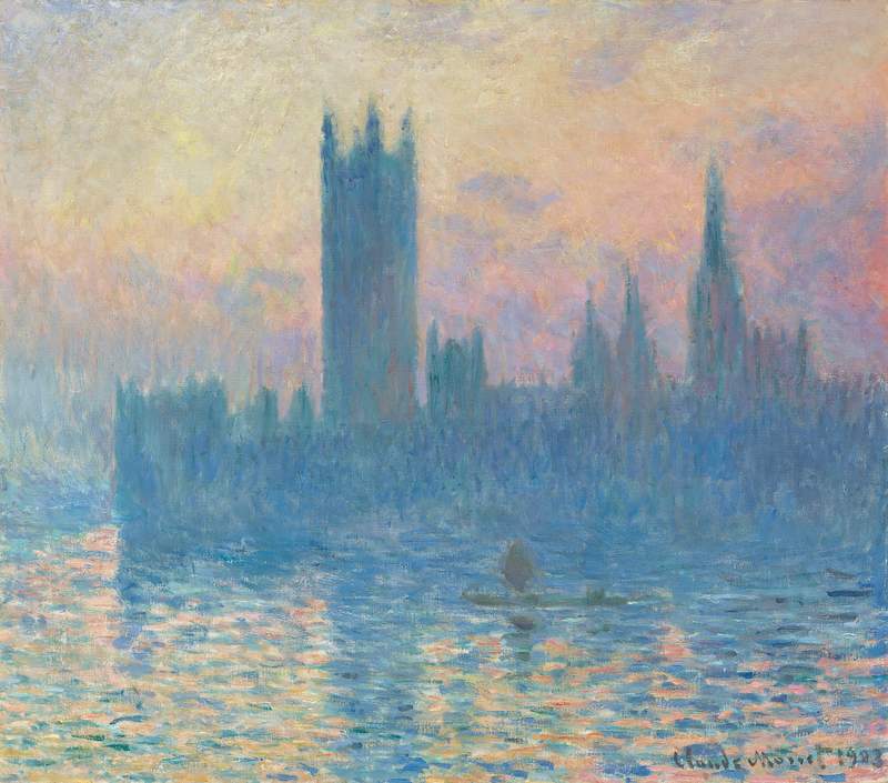 Monet cityscape painting | Free public domain illustration The Houses of Parliament, Sunset (1903) by Claude Monet. Original from the National Gallery of Art. Digitally enhanced by…