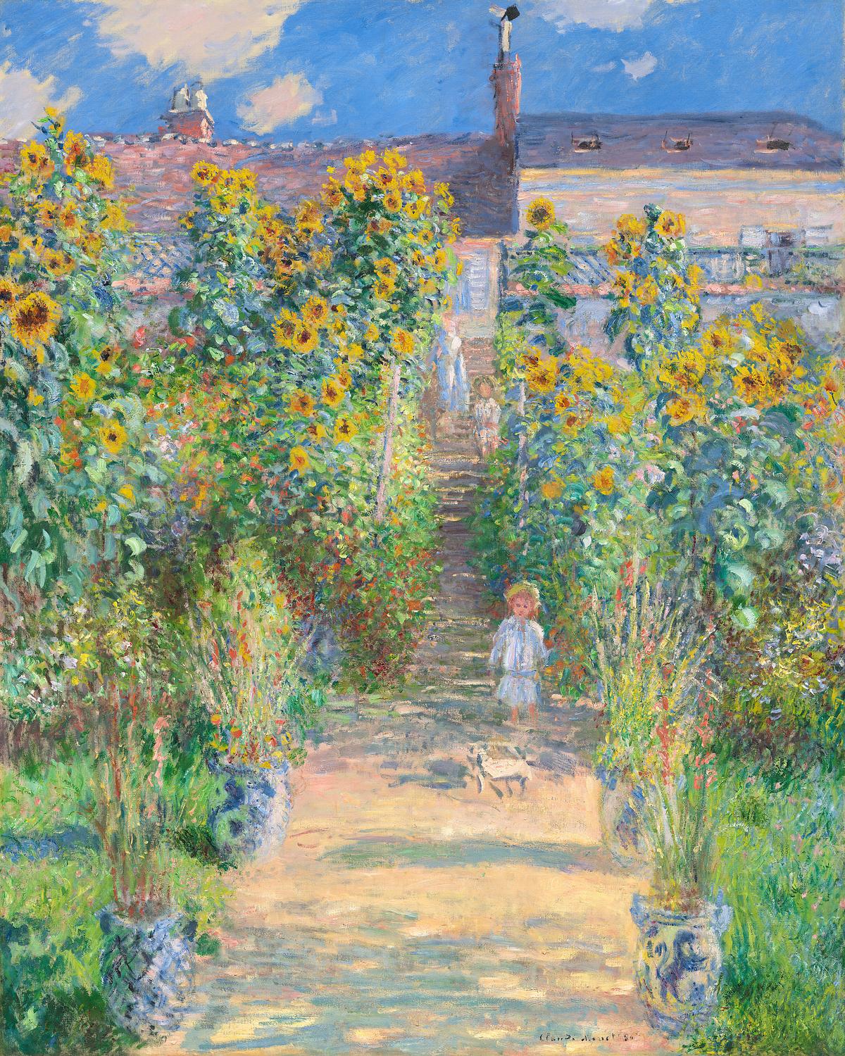 Monet Garden painting | Free public domain illustration - 547302