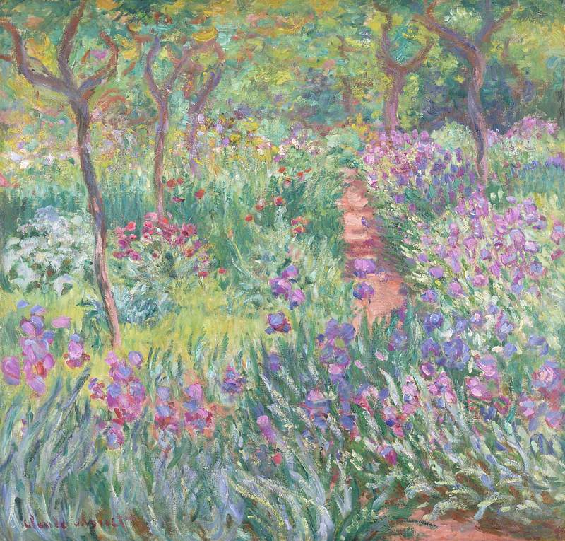 Monet Garden painting | Free public domain illustration The Artist’s Garden in Giverny (1900) by Claude Monet. Original from the Yale University Art Gallery. Digitally…
