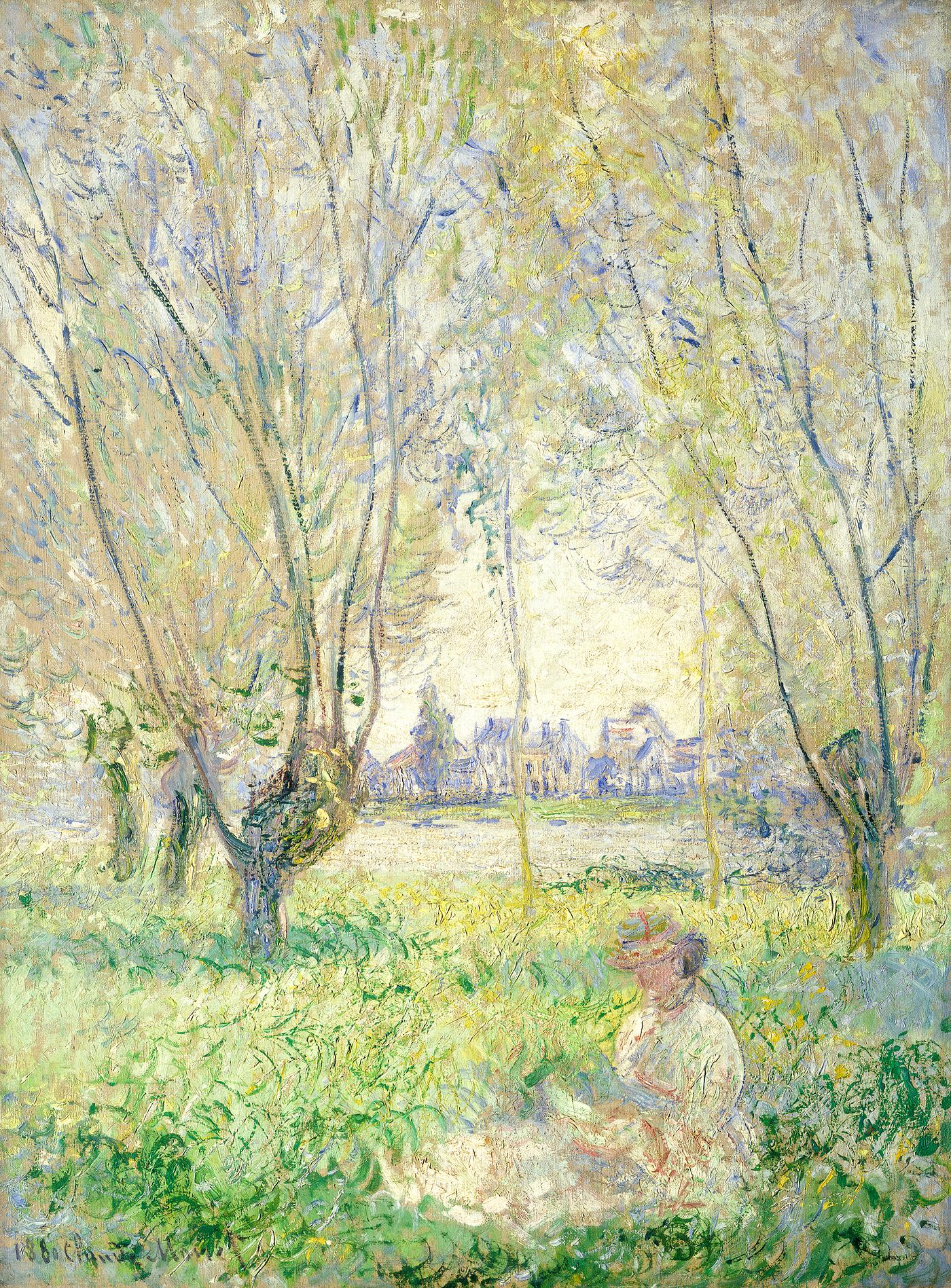 Woman Seated under the Willows (1880) by Claude Monet. Original from the National Gallery of Art. Digitally enhanced by... Woman Seated under the Willows (1880) by Claude Monet. Original from the National Gallery of Art. Digitally enhanced by...