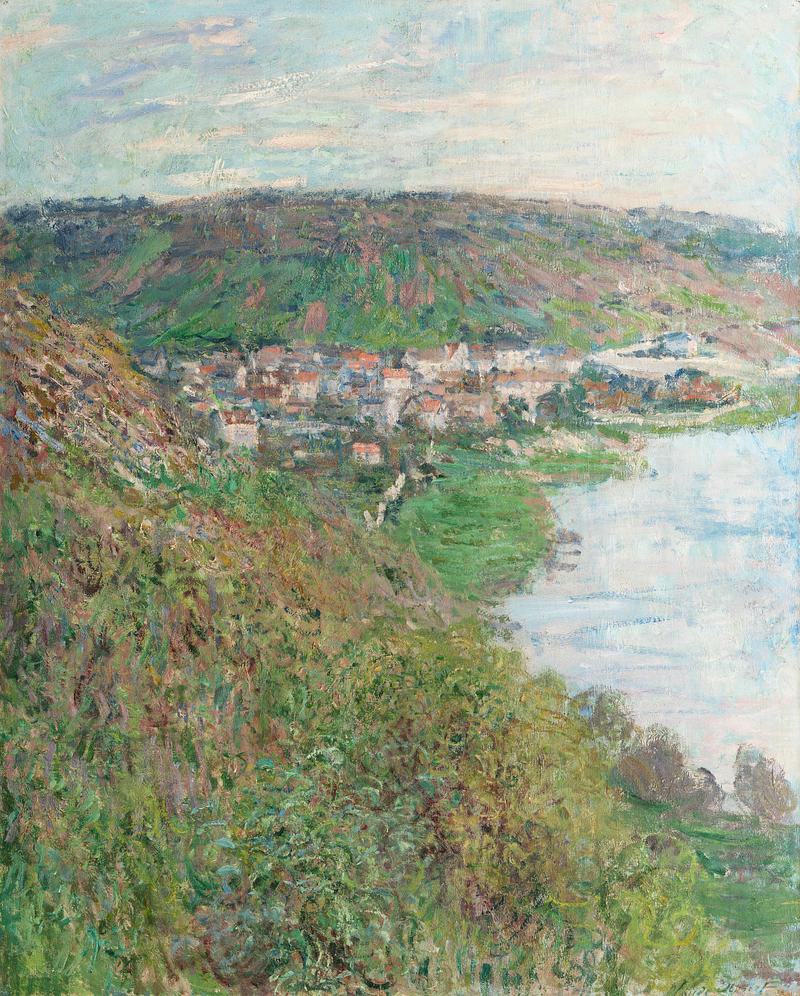 Monet landscape painting wall art View of Vétheuil (1880) by Claude Monet. Original from the Los Angeles County Museum of Art. Digitally enhanced by…
