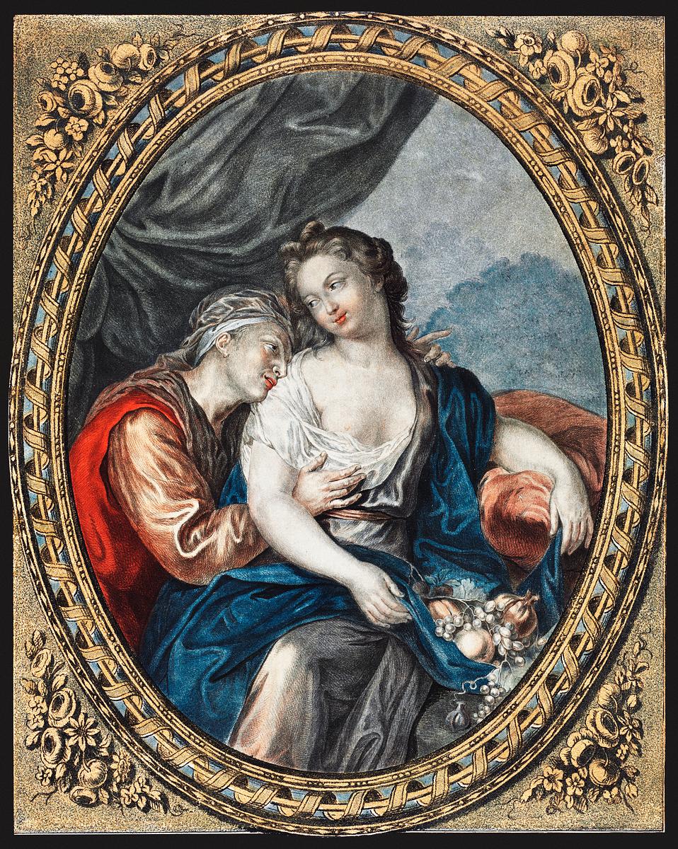 Vertumnus and Pomona (ca. 1776) by Jean… | Free public domain illustration Vertumnus and Pomona (ca. 1776) by Jean François Janinet. Original from The Cleveland Museum of Art. Digitally…