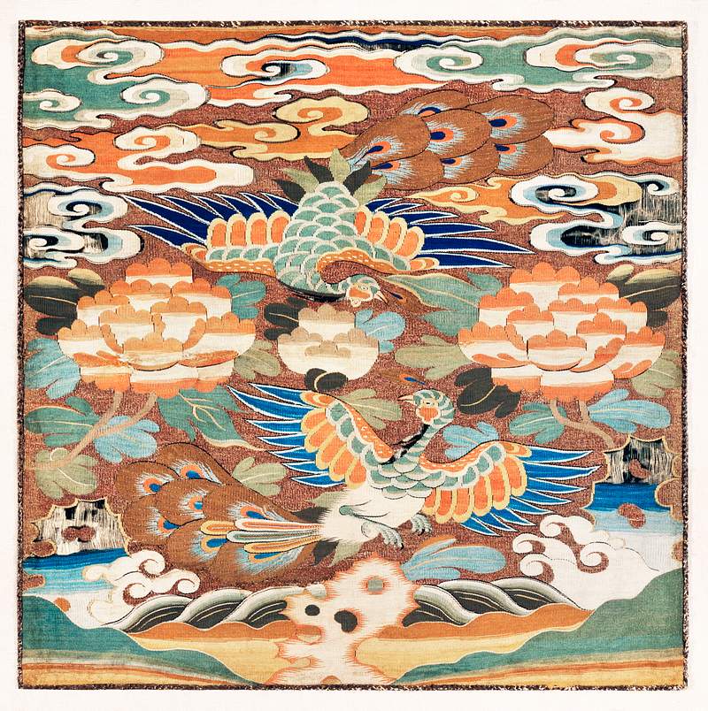 Chinese Court Rank Badge (Buzi) during Ming dynasty (1368–1644). Original from the Los Angeles County Museum of Art.…