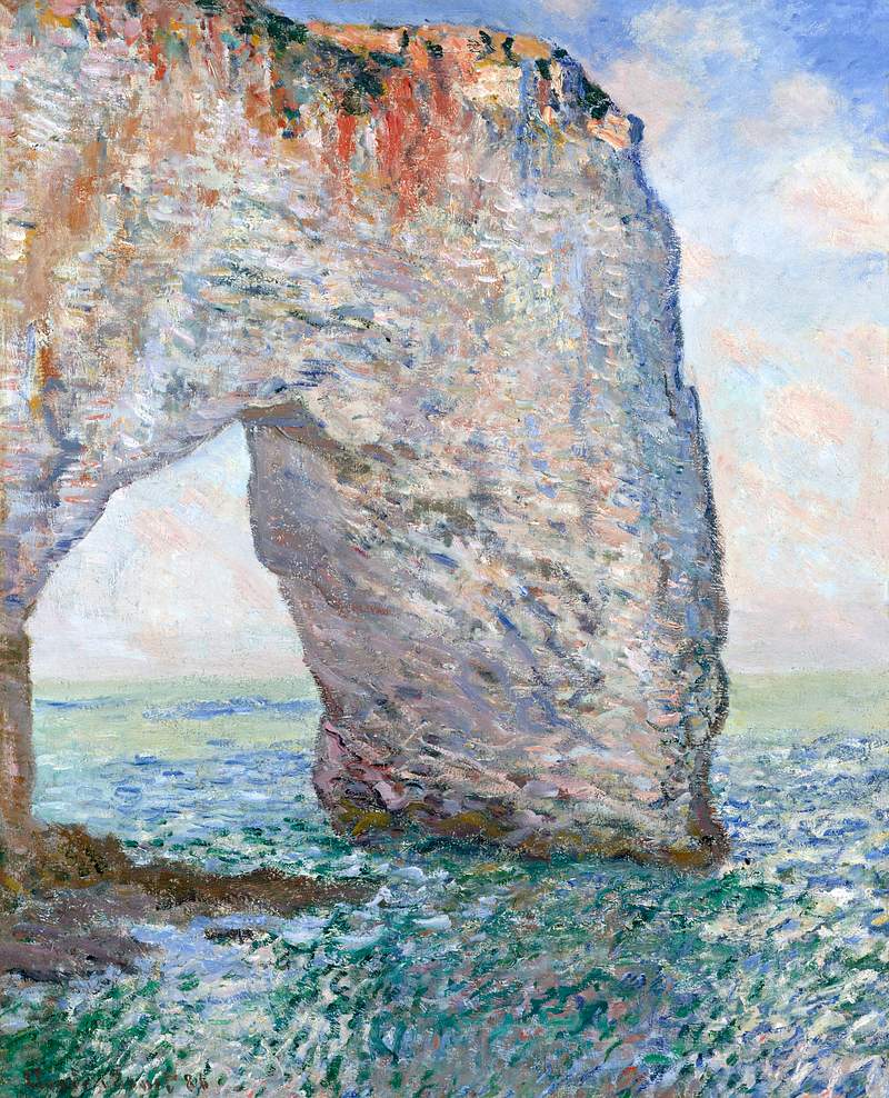 The Manneporte near Étretat (1886) by… | Free public domain illustration The Manneporte near Étretat (1886) by Claude Monet, high resolution famous painting. Original from The MET. Digitally…