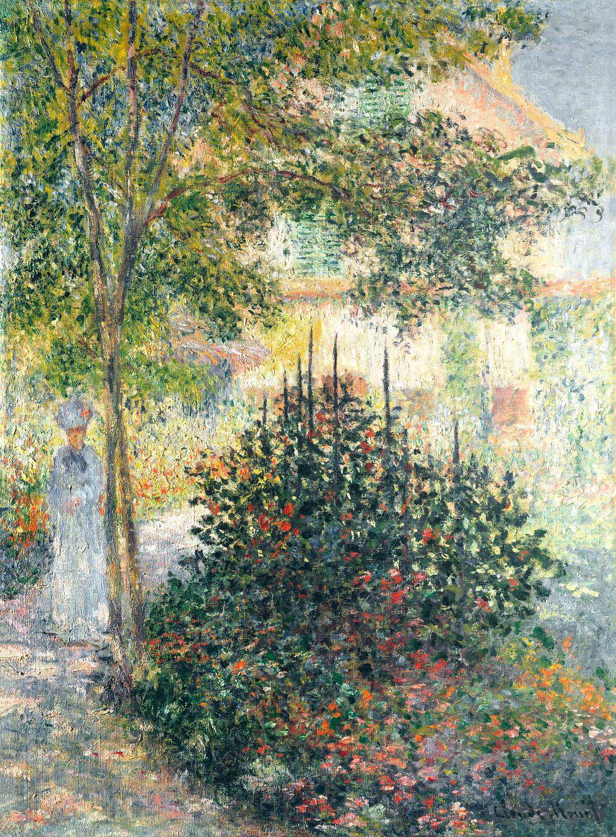 Camille Monet in the Garden at Argenteuil (1876) by Claude Monet, high.. | Free public domain illustration - 2680261