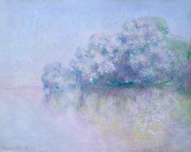 Île aux Orties near Vernon (1897) by Claude Monet, high resolution famous painting. Original from The MET. Digitally…