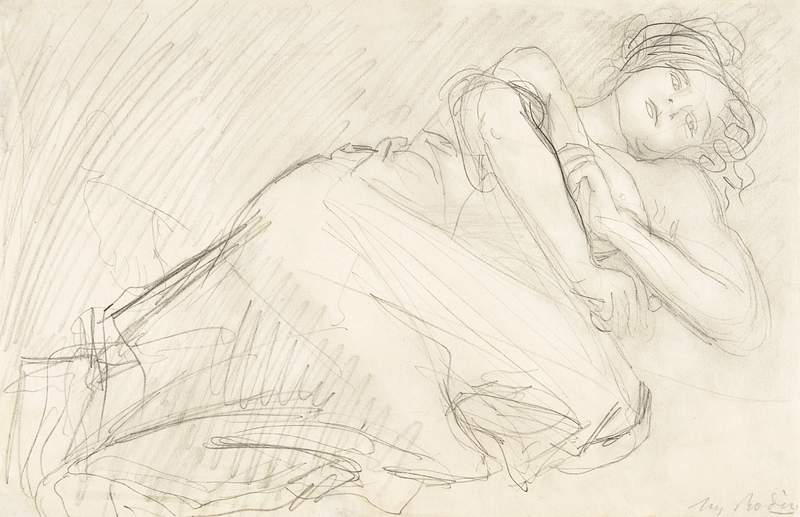 Sleeping woman. The Abandoned (1898–1907) by Auguste Rodin. Original from The MET museum. Digitally enhanced by…