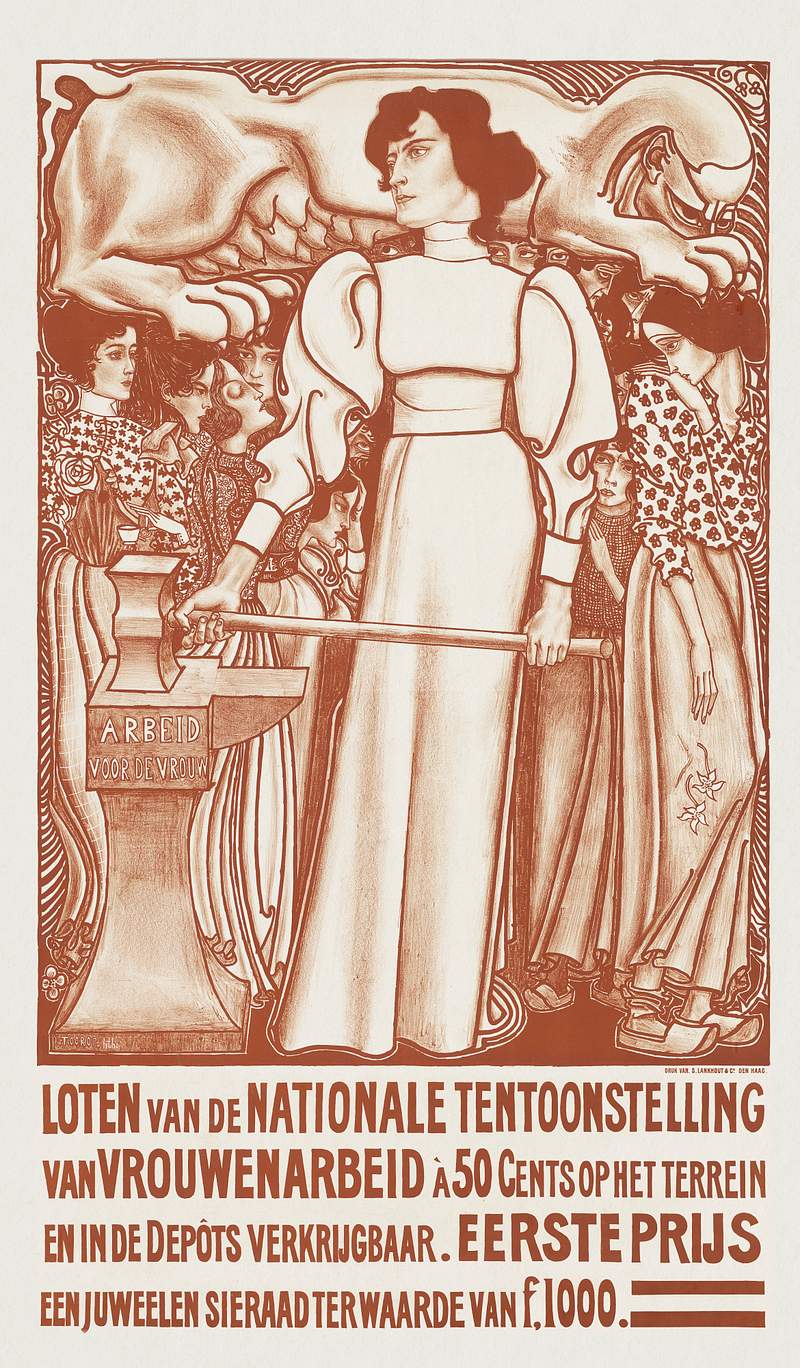 Labor for the woman (1898) by Jan Toorop. Original from The Rijksmuseum. Digitally enhanced by rawpixel.