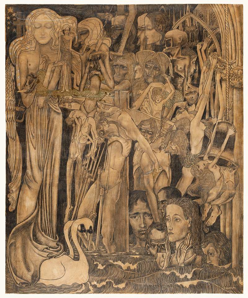 Loss of Faith (1894) by Jan Toorop. Original from The Rijksmuseum. Digitally enhanced by rawpixel.