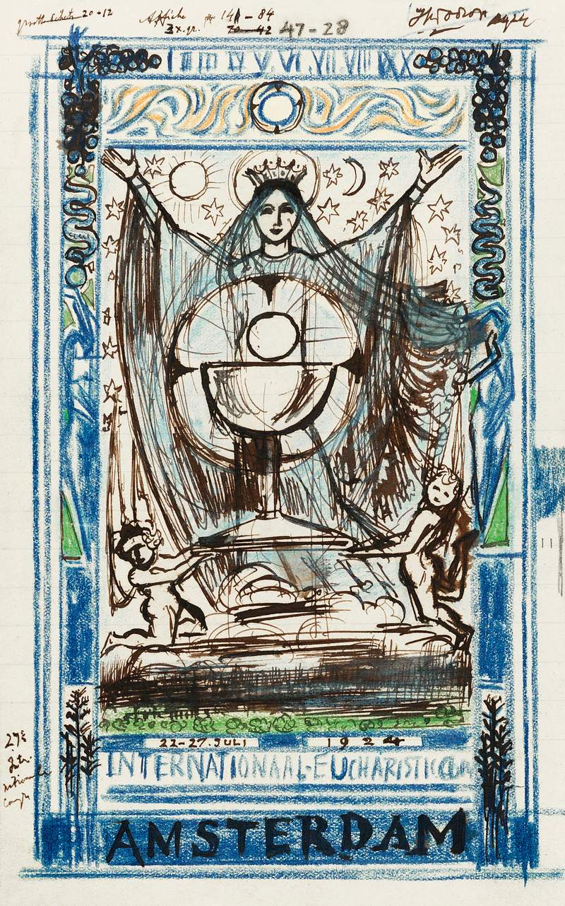 Design for a poster for the International Eucharistic Congress held in Amsterdam from 22–27 July 1924 (1868–1928)…